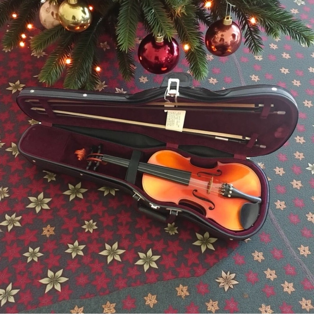 VIOLIN SUZUKI🎁 #220/#202 GLASSER HORSEHAIR BOW & HARD CASE LIKE NEW used by me